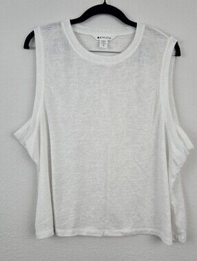 White Athleta Sheer Tank Top